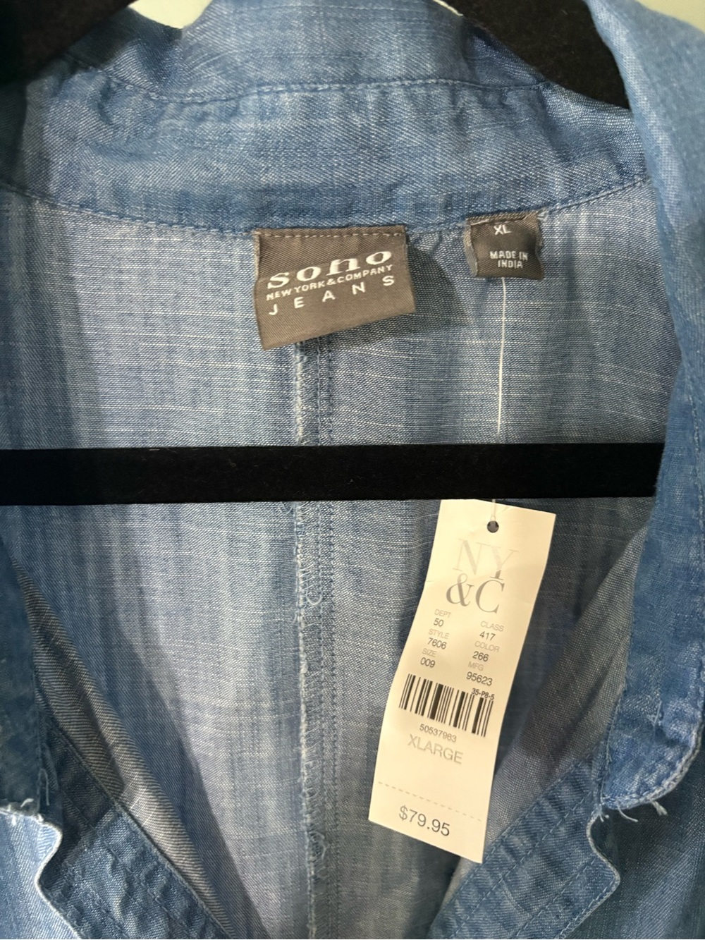 New York & Company 100% Lyocell Lightweight Jumpsuit XL NWT - Picture 3 of 3